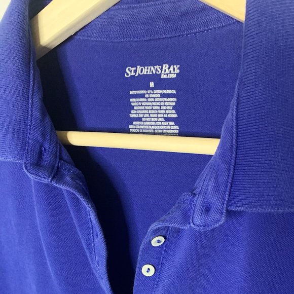 St. John's Bay Short Sleeve Polo Blue Size M - Picture 4 of 4
